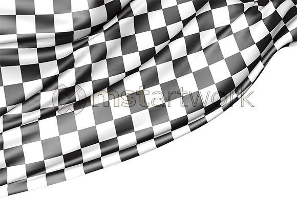 Download Checked Race Flag Isolated on White - Check Collection