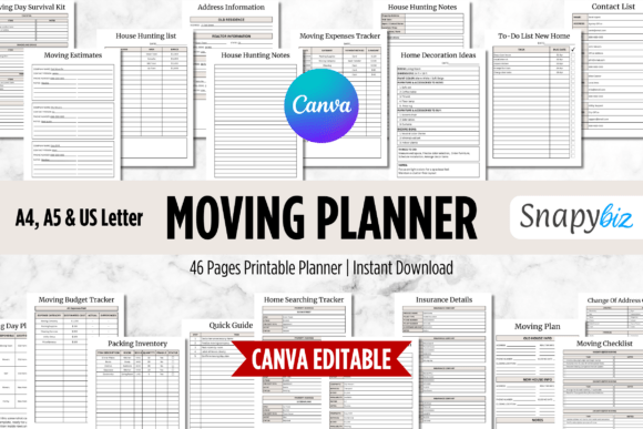 Download Canva Moving Checklist Printable Planner - Check Collection