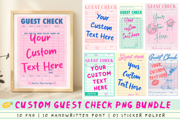 Download Custom Trendy Guest Check PNG Bundle - Check Collection
