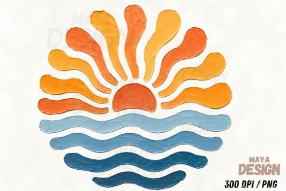Download Abstract Sunset Waves PNG, Coastal Ocean - Ocean Collection