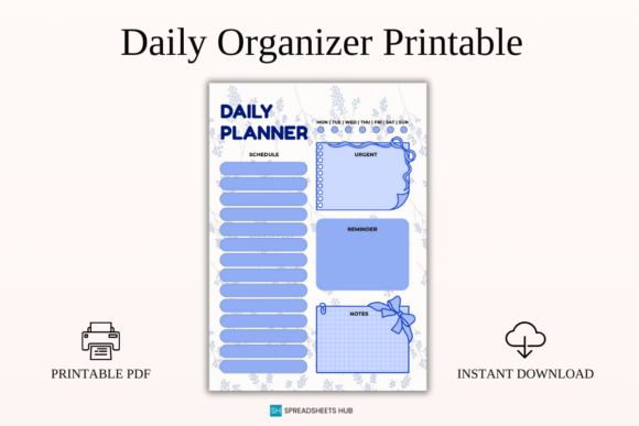 Download Daily Organizer PDF Printable - Pdf printable Collection