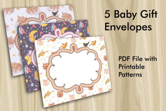 Download 5 Baby Gift Envelopes - PDF Printable - Pdf printable Collection