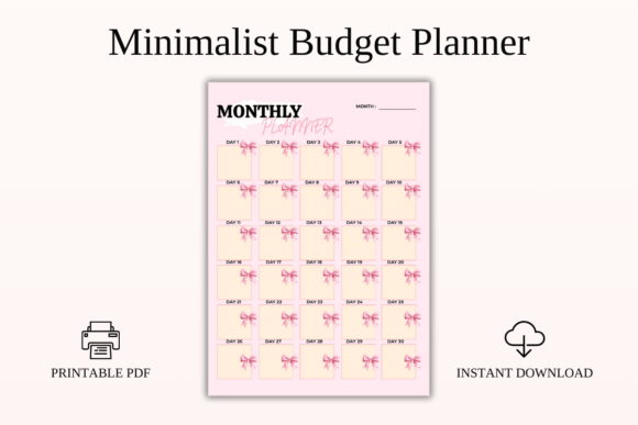 Download Minimalist Budget Planner PDF Printable - Pdf printable Collection
