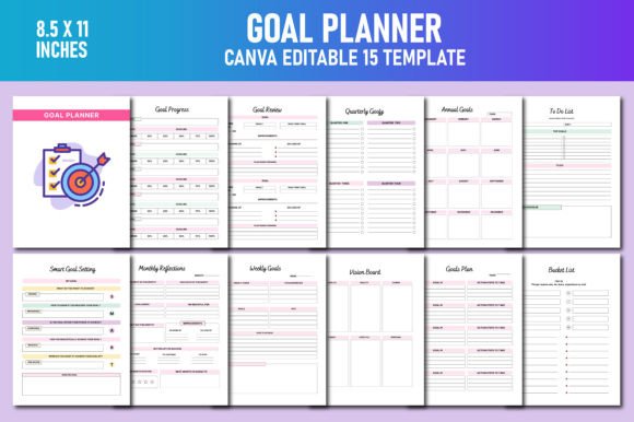 Download Goal Planner Canva KDP - Premium Resources