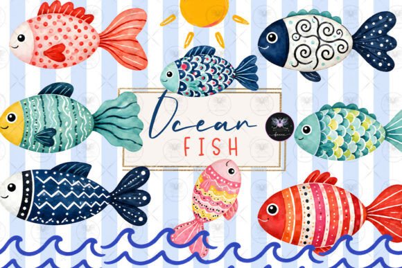 Download Ocean Fish Clipart Watercolor - Ocean Collection