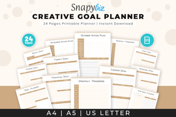 Download Creative Goal Planner | Printable - Goal planner Collection