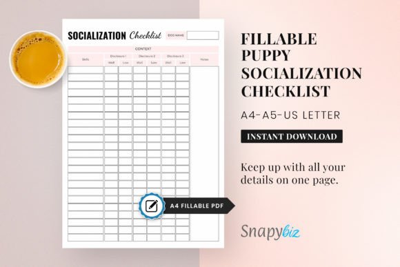 Download Printable Puppy Socialization Checklist - Check Collection